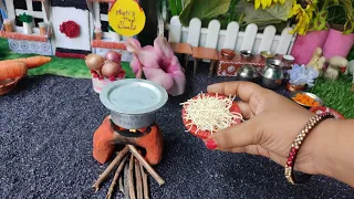Street style veg chow mein recipe | miniature cooking | miniature noodles |