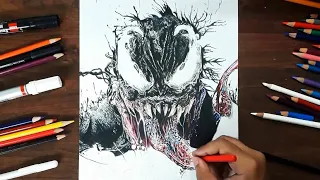 Drawing VENOM (Tom Hardy) | The Venom Movie 2018