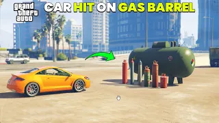 What if Car Hit on Red Gas Barrel in GTA Games in Hindi |