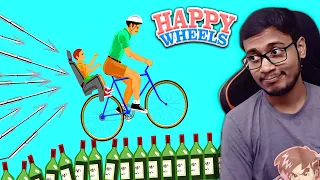 FIRST TIME PLAYING | Happy Wheels | in Telugu