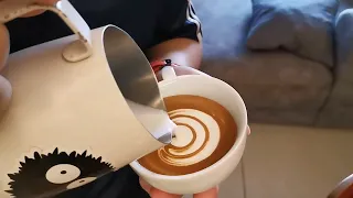 basic latte art 3-2-1 tulip