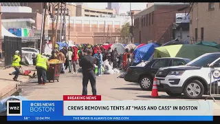 Crews resume removing tents from Mass and Cass homeless encampment