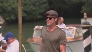 Brad Pitt arrives at Venice Film Festival