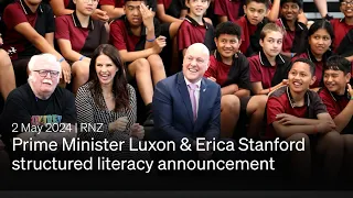 Christopher Luxon & Erica Stanford pre-budget announcement | 2 May 2024 | RNZ