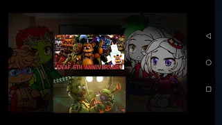 glamrock animatronics react to:fnaf 6th anniversary and the tale of springtrap