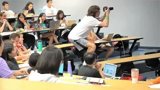 OBVIOUS CHEATING IN LECTURES PRANK!