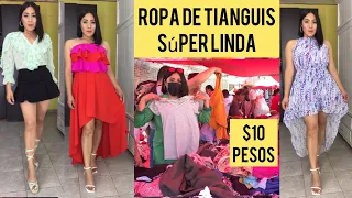 Ropa de tianguis de $10 pesos 😍 encontré ropa súper bonita 💚