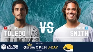 Filipe Toledo vs. Jordy Smith - Quarterfinals, Heat 3 - Corona Open J-Bay 2017