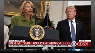 Teacher responds to Education Secretary Betsy Devos' "60 Minutes" interview