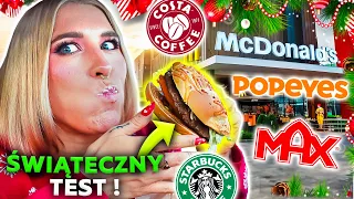 ŚWIĄTECZNE i ZIMOWE MENU ❄️McDonalds, Costa, Maxburgers, Starbucks i popeyes! Agnieszka Grzelak Vlog