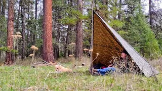 Bushcraft in Devil's Canyon - Friction Fire - Grilled Sourdough Campfire Supper