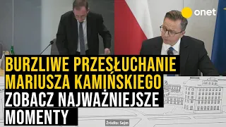 Burzliwe przesłuchania Mariusza Kamińskiego przed komisją śledczą. Zobacz najważniejsze momenty