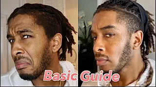 How to Give Yourself A Basic Shape Up & Line up | SUPER EASY FOR BEGINNERS #dreadlockjourney