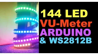 Making a 144 LED VU meter from arduino and ws2812 addressable leds