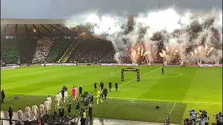 Incredible Celtic and Hibs TIFO displays and atmosphere before Scottish League Cup final