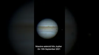 An asteroid hitting Jupiter on 13th September 2021