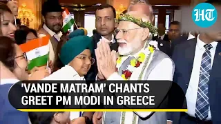 PM Modi Clicks Selfies, Shakes Hands With Indian Diaspora In Greece Amid ‘Dhol’ Beats | Watch