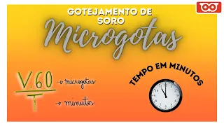 CÁLCULO DE GOTEJAMENTO DE SORO - MICROGOTAS COM O TEMPO EM MINUTOS