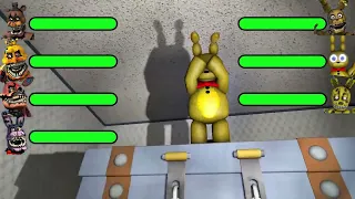 SFM FNAF Plushtrap vs Nightmares Censored with Healthbars