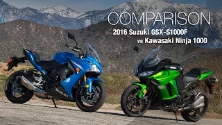 2016 Suzuki GSX-S1000F vs Kawasaki Ninja 1000 - MotoUSA