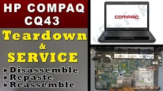 CQ43 service, repaste, clean fan and take apart your Hp Compaq presario CQ43