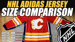 NHL Adidas Jersey Size Comparison