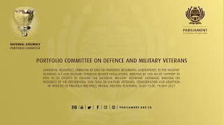 Portfolio Committee on Defence and Military Veterans