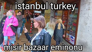 istanbul turkey 2024 explore eminonu misir bazaar.4k|60fps