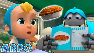 Let's get baking! - Baby Daniel makes an Apple Pie 🥧 | ARPO The Robot | Funny Kids Cartoons