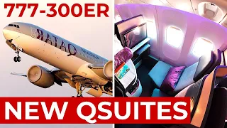 Qatar Airways Tokyo Narita to Doha 777-300ER Qsuites ✈ BEST Business Class REVIEW