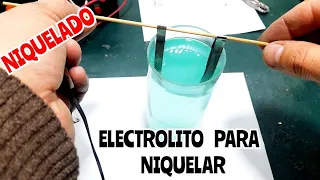 como hacer electrolito para NIQUELAR metales, casero con pocos elementos, como niquelar metales