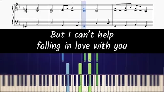 How to play the piano part of Can't Help Falling With Love by Elvis Presley