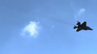 USAF F-35 demo high speed sneak pass at the 2023 BAF days - 4K HDR