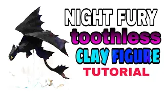 Night Fury How train your dragon Clay figure tutorial