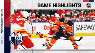 Flames @ Oilers 1/22/22 | NHL Highlights