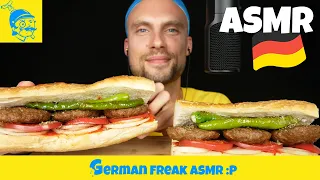 ASMR MONSTER KÖFTE SANDWICH EATING (German ASMR) 🇹🇷🇩🇪 - GFASMR