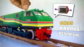 Cara Buat Lokomotif Kardus CC203 PT TEL Bermesin