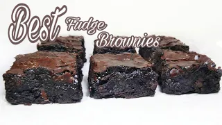 The best fudge Brownies Recipe | Perfect fudgy Brownies