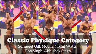 Mens Classic Physique Prejudging - Sheru Classic 2023 | Mobin, Sunmeet Gill, Ron & Abhishek Singh