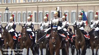 Cambio della Guardia al Quirinale con i Corazzieri e la Fanfara Carabinieri a Cavallo