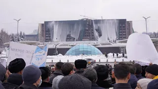Алматыдағы қаралы митинг, 13 ақпан / Траурный митинг в Алматы, 13 февраля