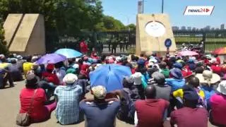 WATCH: Stun grenade fired at TUT as students clash with workers