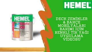 HEMEL Exotic Oil Renkli Tik Yağı Ahşap Deck Uygulaması #renklitikyağı