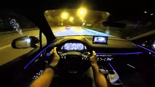 2015 Audi Q7 POV night drive - amazing Matrix LED