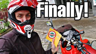 We’ve got our first injection! Almost good to go…/ MotoVlog on a Honda Dominator NX650 RD02