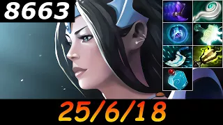 Dota 2 Mirana 8663 MMR 25/6/18 (Kills/Deaths/Assists) Ranked Full Gameplay