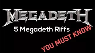 5 Essential Megadeth Riffs You Must Know - Steve Stine Guitar Lessons