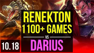 RENEKTON vs DARIUS (TOP) | 1.9M mastery points, 1100+ games, Dominating | BR Grandmaster | v10.18