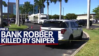 Florida bank robber sniped, killed after taking two hostages