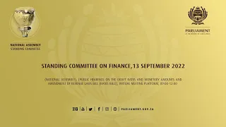 Standing Committee on Finance, 13 September 2022